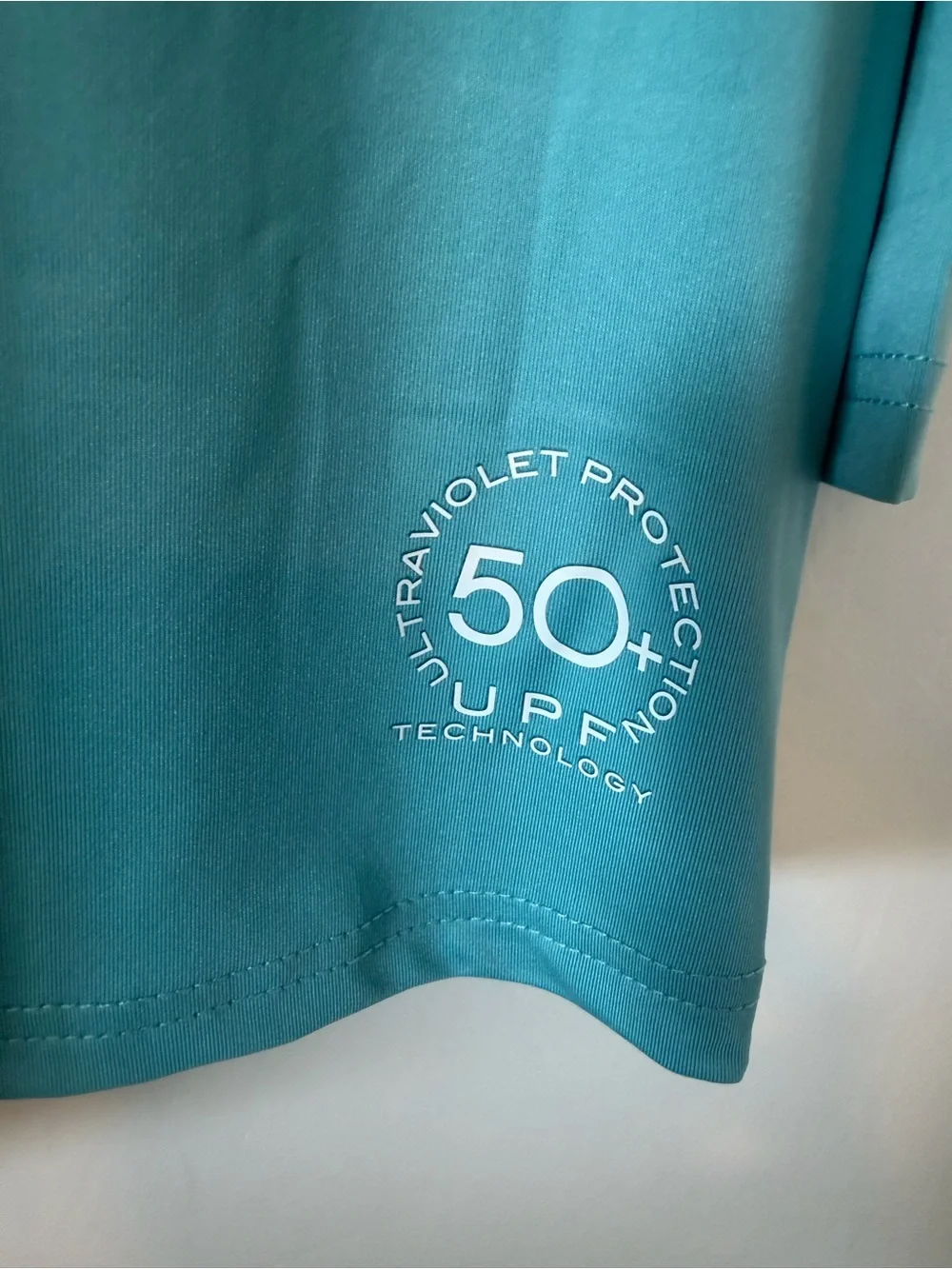 Maui and Sons Teal UPF 50+ Short Sleeve Sun Shirt - Boys Size Large